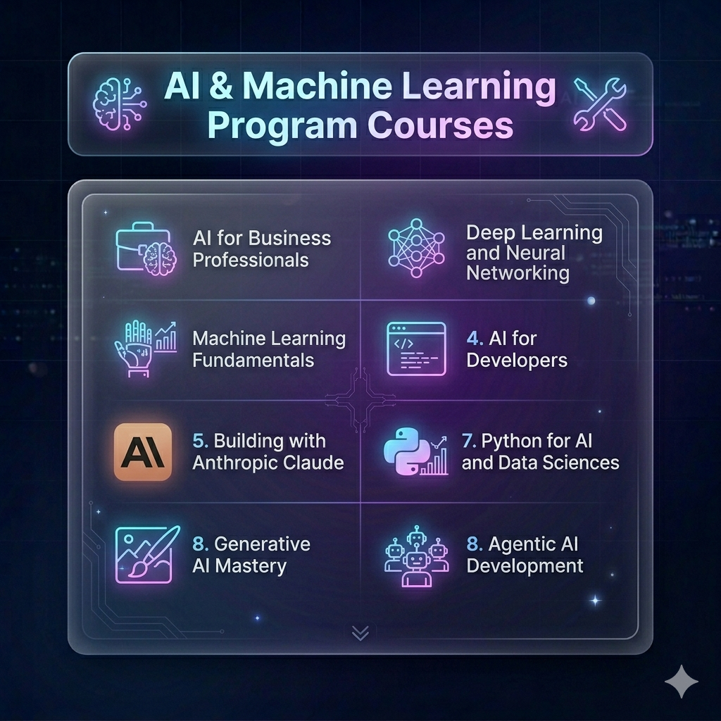 courses involved in Ai and machine learning