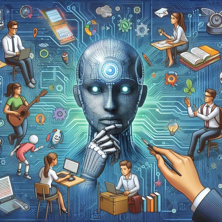 generative AI guide through an animated ai picture